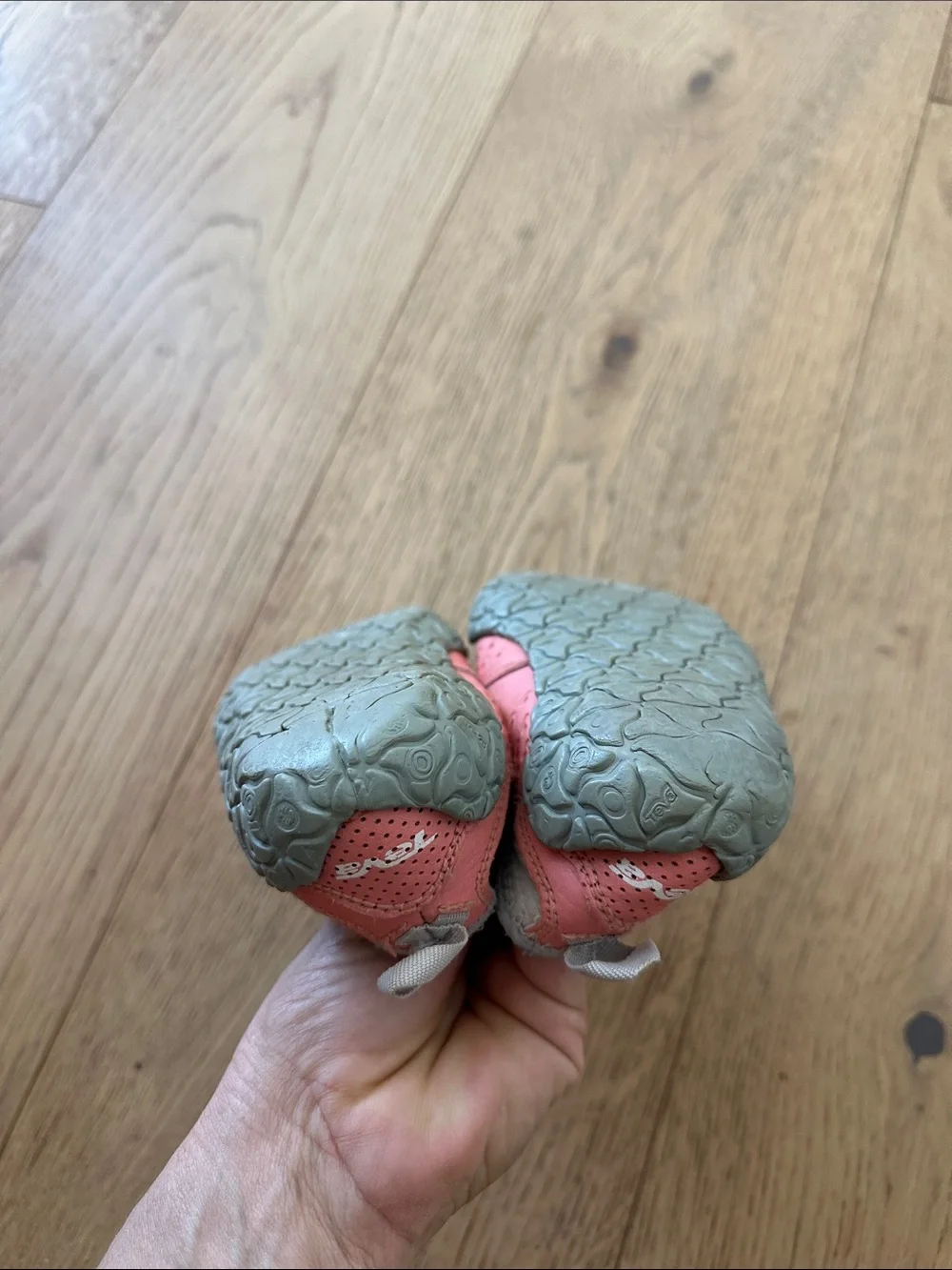 TEVA girls Kids Coral and Gray Water Shoes 1